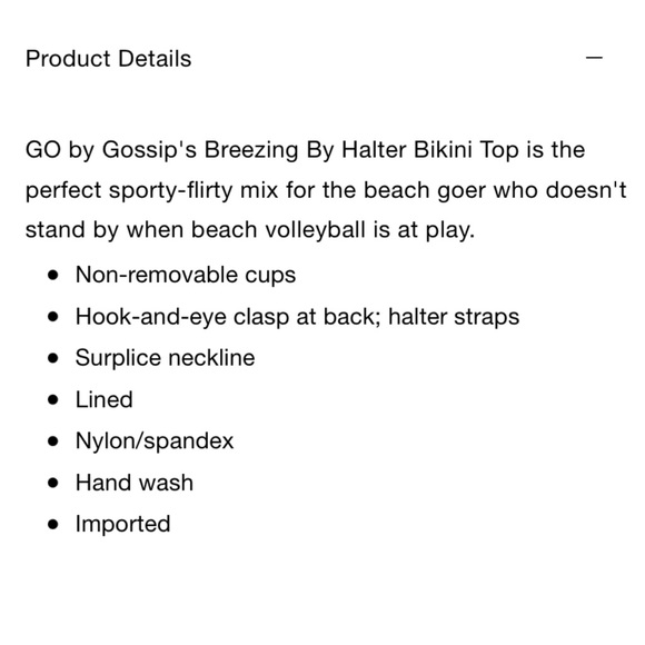 NWT Go by Gossip Breezing XL Halter Bikini Top - Picture 5 of 5